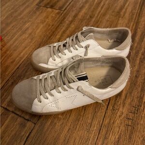 ShuShop White and Tan Sneakers